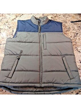 Medium Mens Puffer Vest Denver Hayes Preppy Zip Sweater Vest